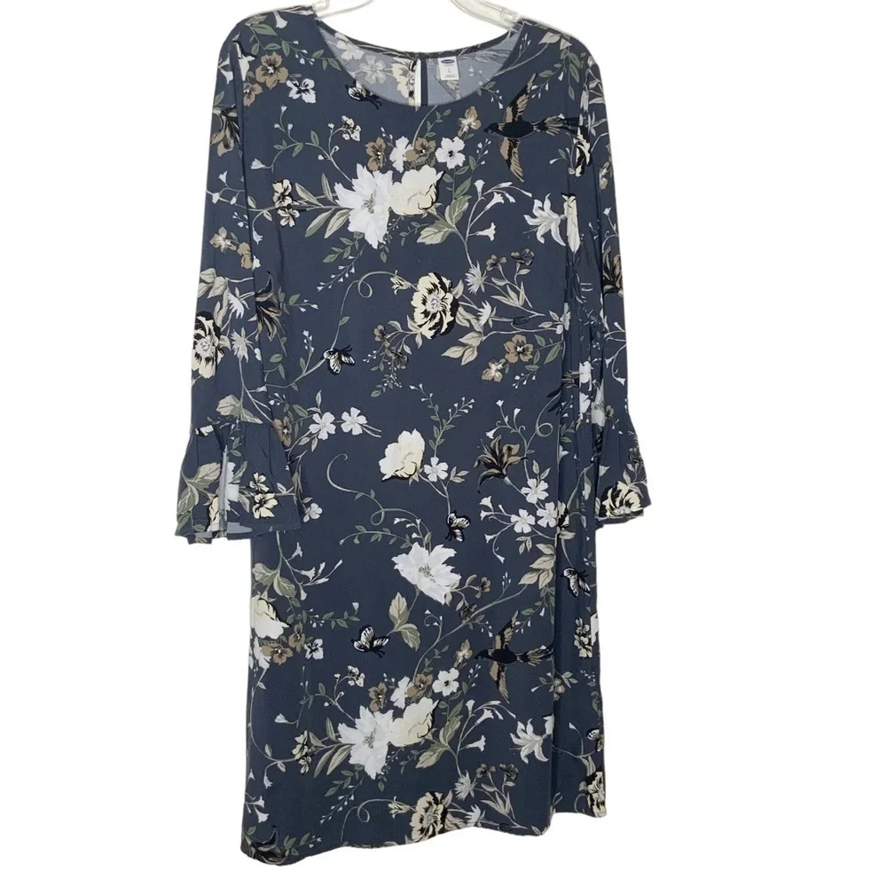 OLD Navy grey long sleeve shift dress. Size L